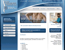 Tablet Screenshot of painmanagementgroupllc.com